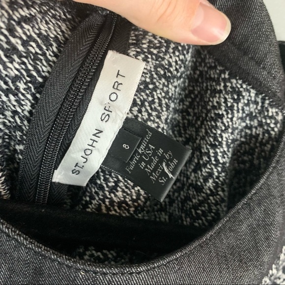 St. John Sport Wool Tweed Pencil Dress - Picture 7 of 7